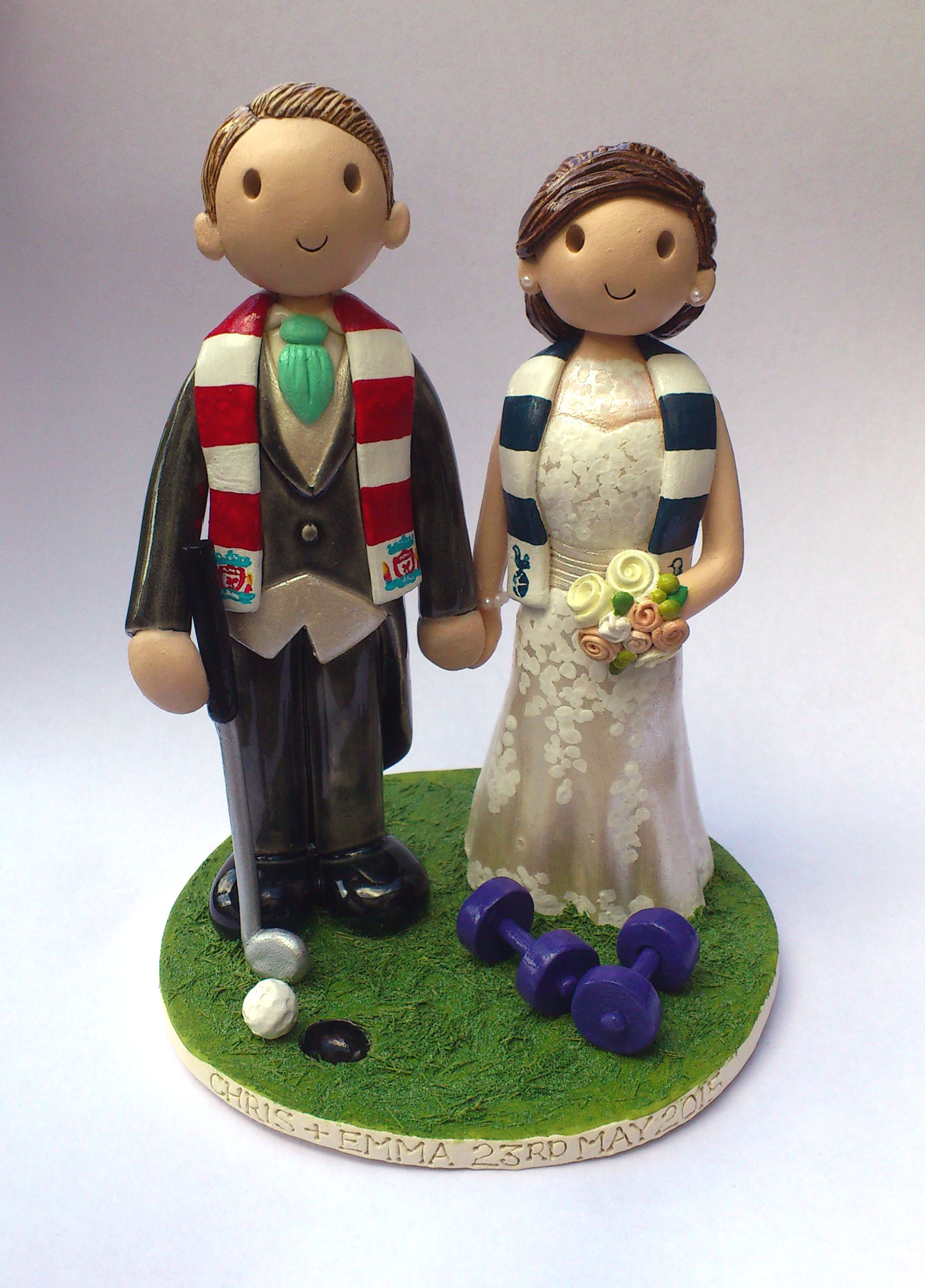 Personalised Clay Wedding Cake Toppers Uk