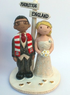 Personalised Signpost Wedding Topper
